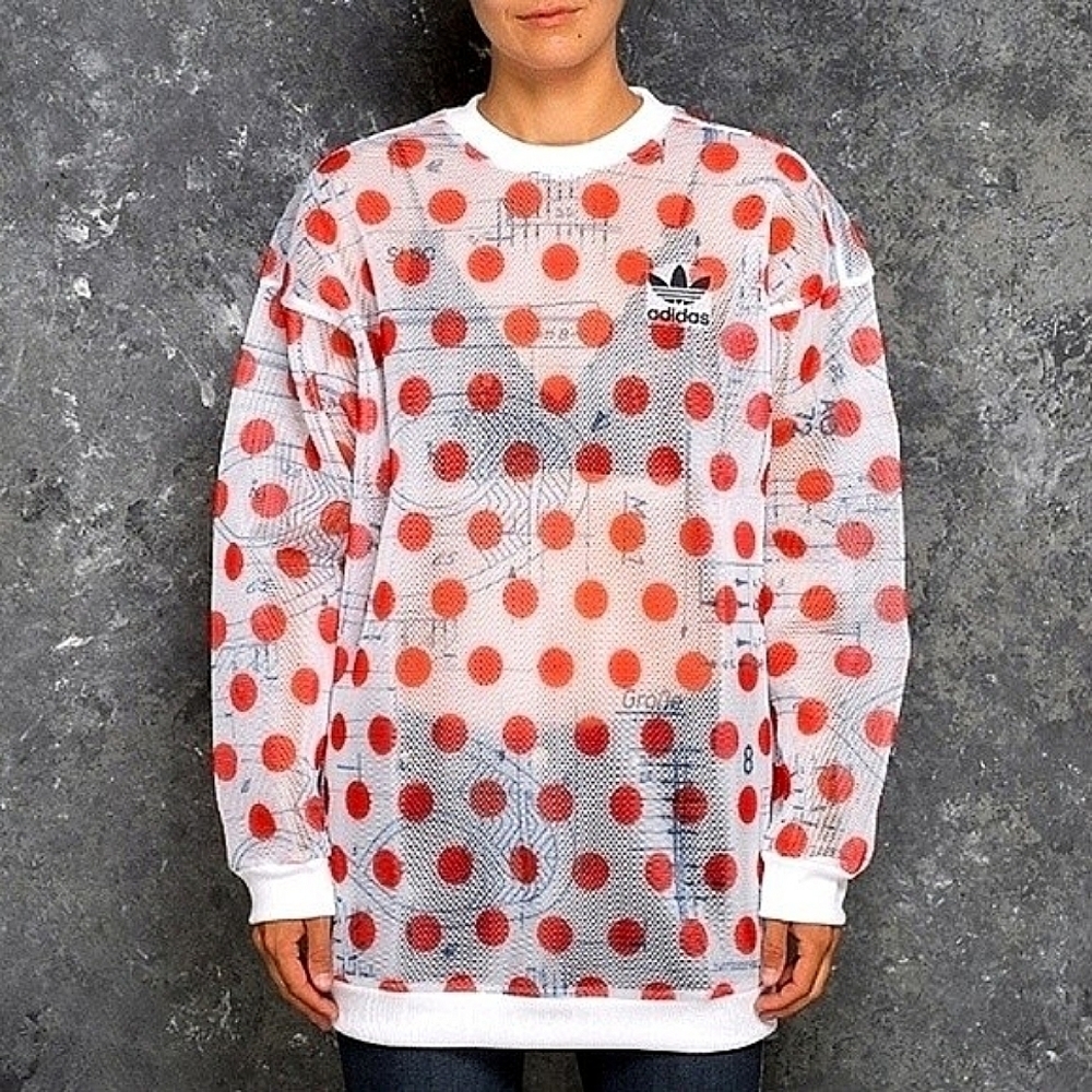 Adidas Originals Osaka Spotted Meshed Graphic Long Sweatshirt